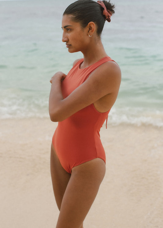 Signature Body Suit One Piece - Papaya