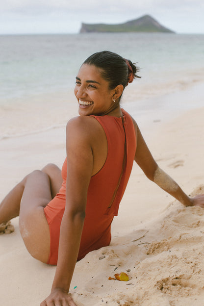 Signature Body Suit One Piece - Papaya