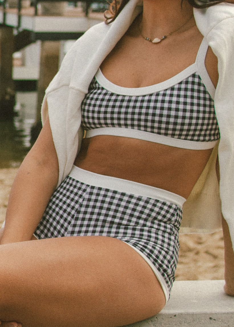 Signature Girl Top - Blackberry Gingham
