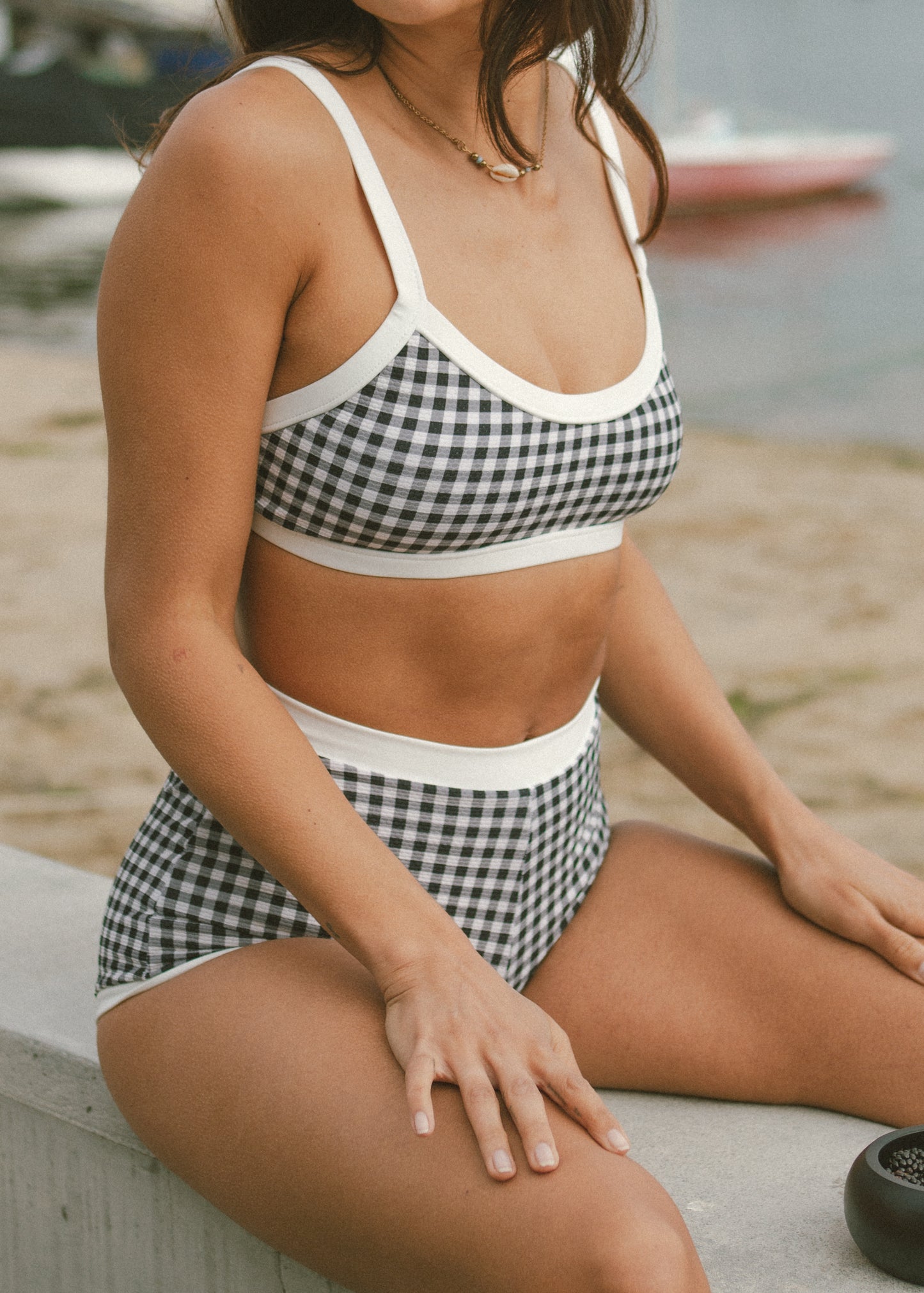 Signature Girl Top - Blackberry Gingham