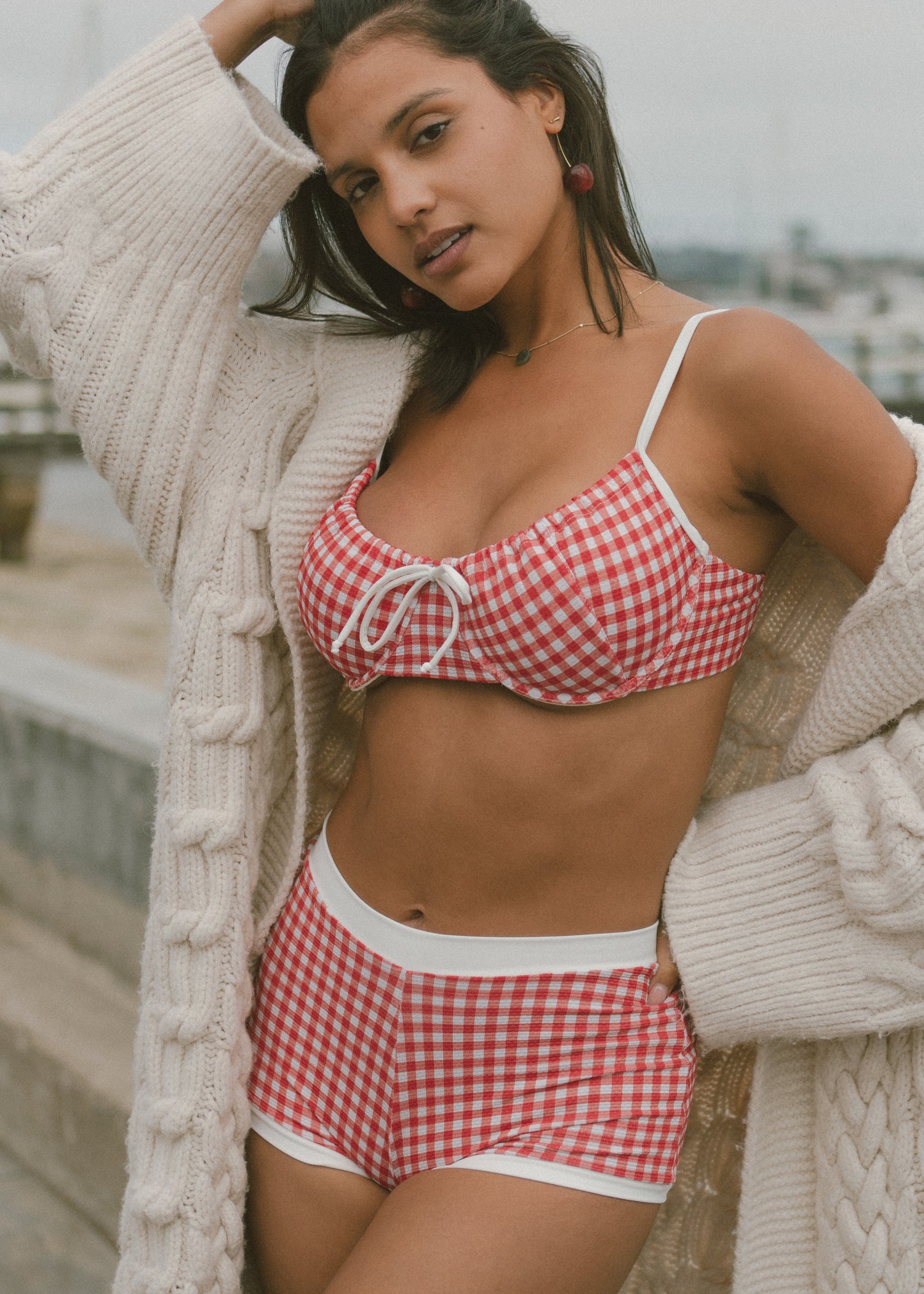 Signature Boy Short - Raspberry Gingham